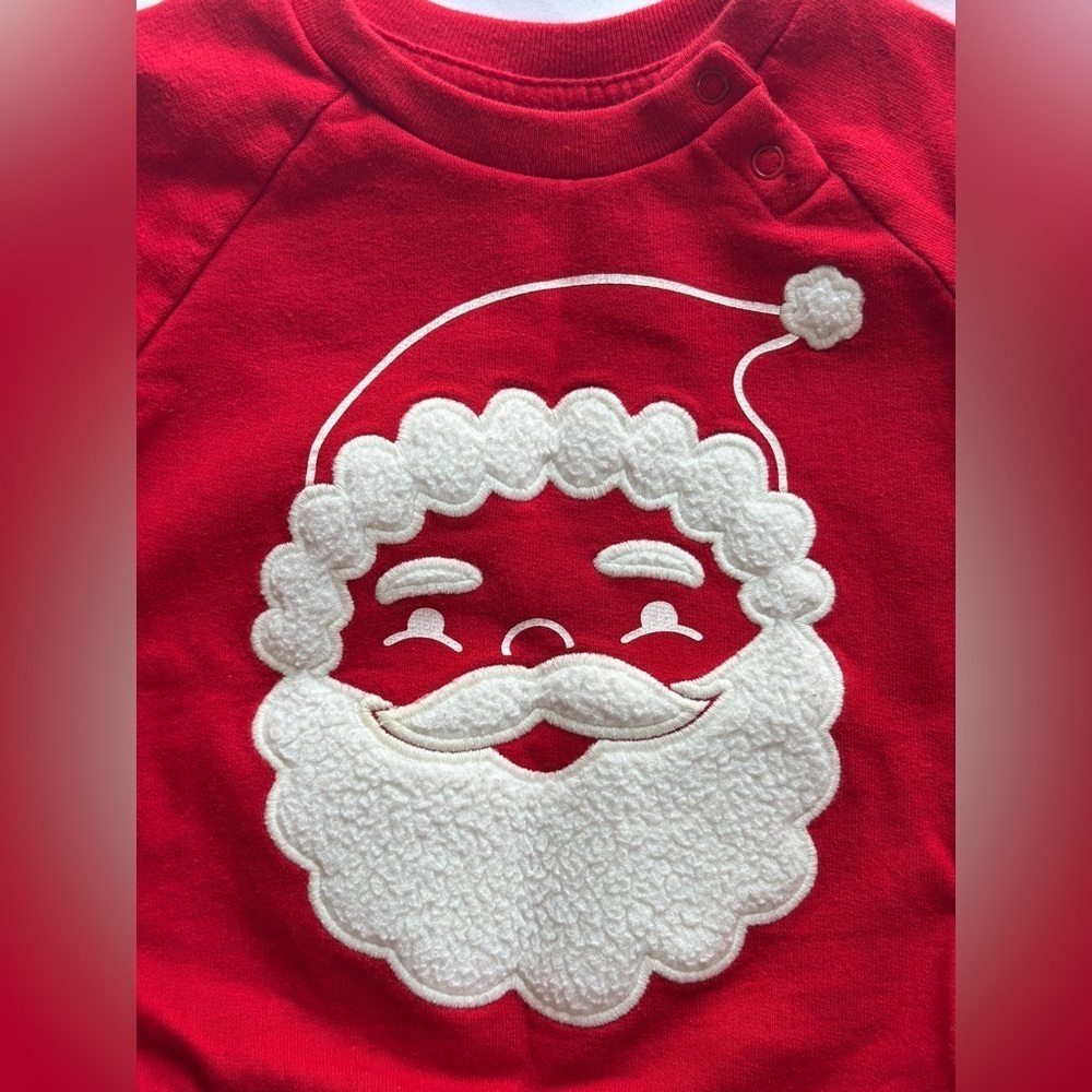 Cat & Jack Red Santa Sweatshirt - Picture 3 of 4